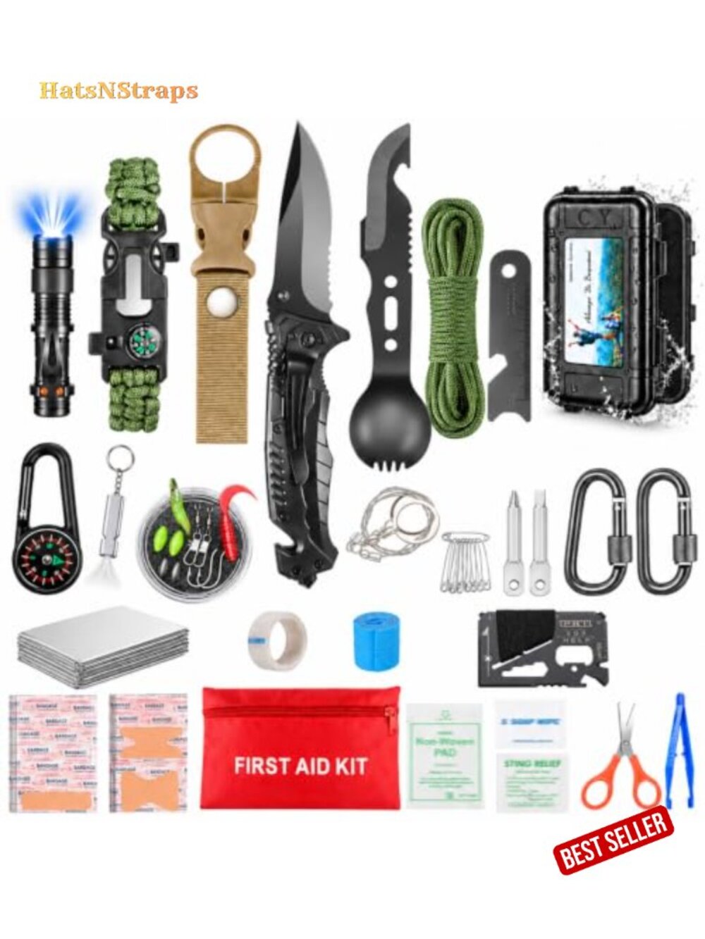 66-in-1 Survival Kit Emergency Gear Outdoor Camping Hiking First Aid